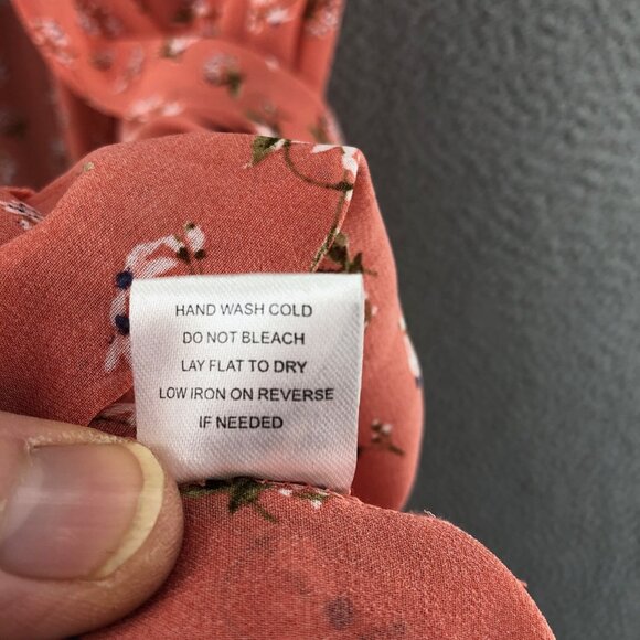 Haute Project Top Women Large Pink Floral Midi Prairie Sleeveless Kimono Open - Picture 7 of 13